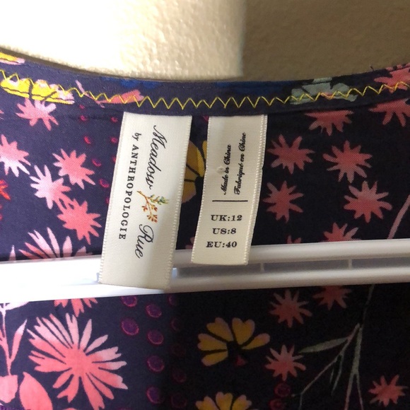 Anthropologie meadow rue button wrap short sleeve blouse - Picture 3 of 4